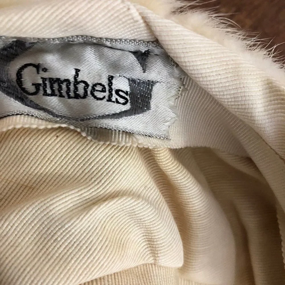 Vintage Mink Fur Round Hat Gimbels